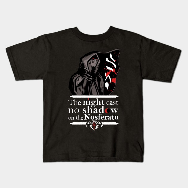 Nosferatu In the shadows Kids T-Shirt by FallingStar